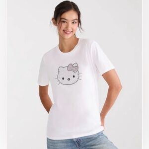 Hello Kitty Aero Rhinestone Boyfriend Graphic Tee
